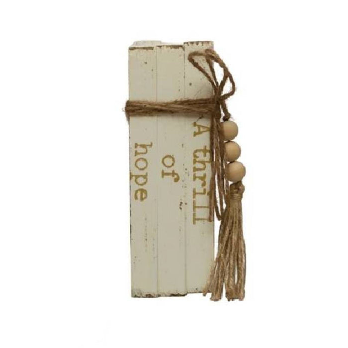 Faux Wood Block Books with Holiday Sayings- FINAL SALE HOME & GIFTS - Home Decor - Seasonal Decor Creative Co-Op Hope  