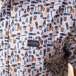 Burlebo Crawfish Boil Performance Button Up Shirt MEN - Clothing - Shirts - Short Sleeve Shirts Burlebo   