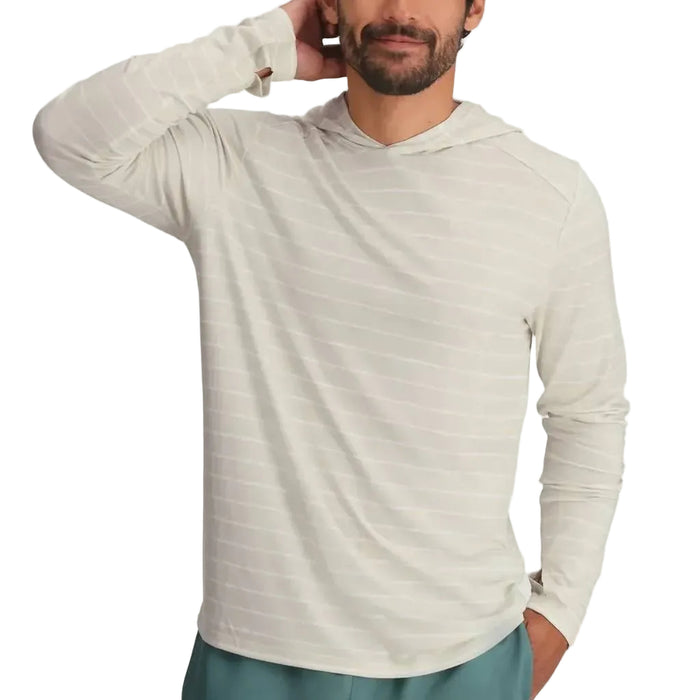 Free Fly Men's Dash Stripe Birch Bamboo Shade Hoodie MEN - Clothing - Shirts - Long Sleeve Free Fly Apparel