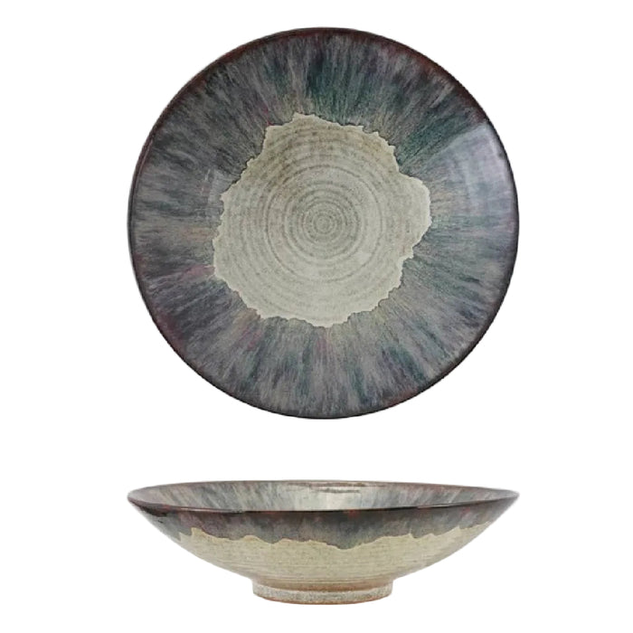 Round Stoneware Serving Platter HOME & GIFTS - Tabletop + Kitchen - Serveware & Utensils Creative Co-Op