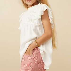 Hayden Girl's Textured Smocked Blouse KIDS - Girls - Clothing - Tops - Sleeveless Tops Hayden Los Angeles   