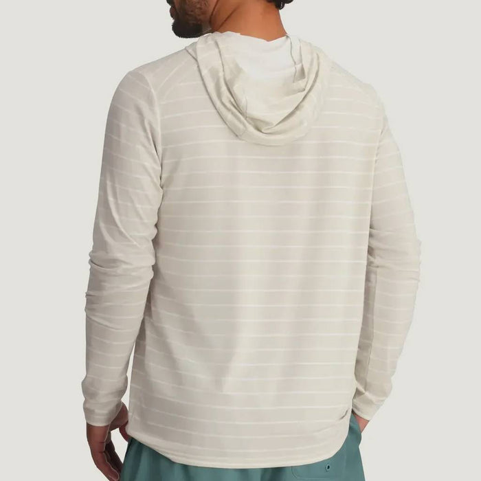 Free Fly Men's Dash Stripe Birch Bamboo Shade Hoodie MEN - Clothing - Shirts - Long Sleeve Free Fly Apparel