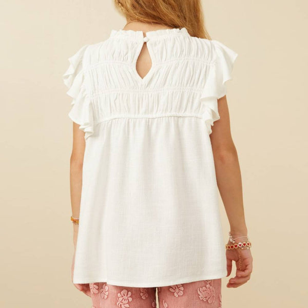 Hayden Girl's Textured Smocked Blouse