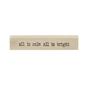 Wood Wall Decor with Christmas Saying HOME & GIFTS - Home Decor - Seasonal Decor Creative Co-Op All Is Calm All Is Bright  