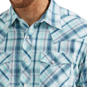 Wrangler Men's Plaid Pearl Snap Shirt MEN - Clothing - Shirts - Long Sleeve Shirts Wrangler   