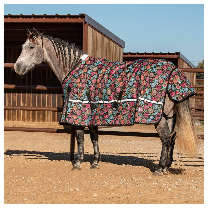 Classic Equine Neon Flower 5K Cross Trainer Winter Blanket