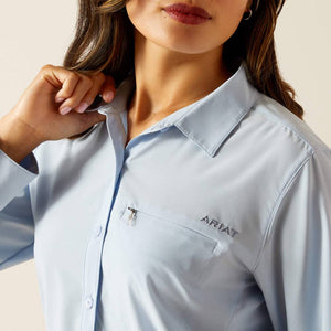 Ariat Women's VentTek Stretch Shirt - Chambray Blue WOMEN - Clothing - Tops - Long Sleeved Ariat Clothing   