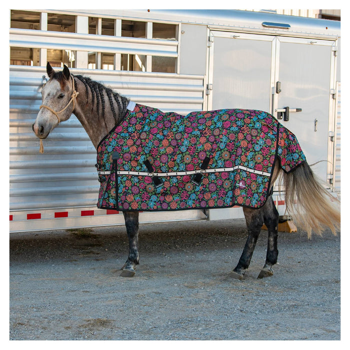 Classic Equine Neon Flower 5K Cross Trainer Winter Blanket