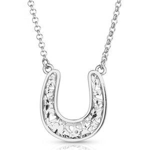 Montana Silversmiths Heartfelt Luck Horseshoe Necklace WOMEN - Accessories - Jewelry - Necklaces Montana Silversmiths   