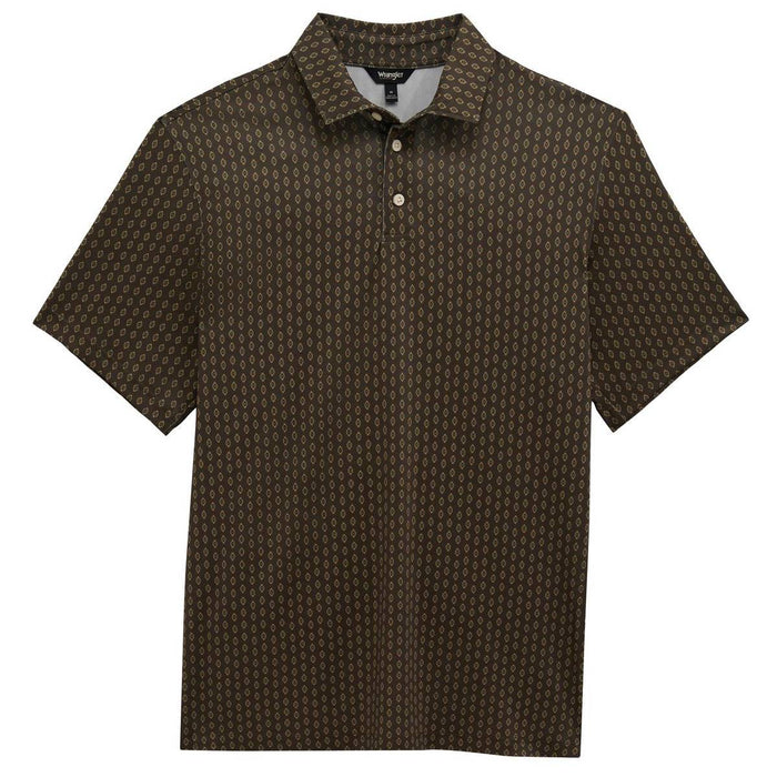 Wrangler Men's Turkish Vertical Ditzy Performance Polo Shirt