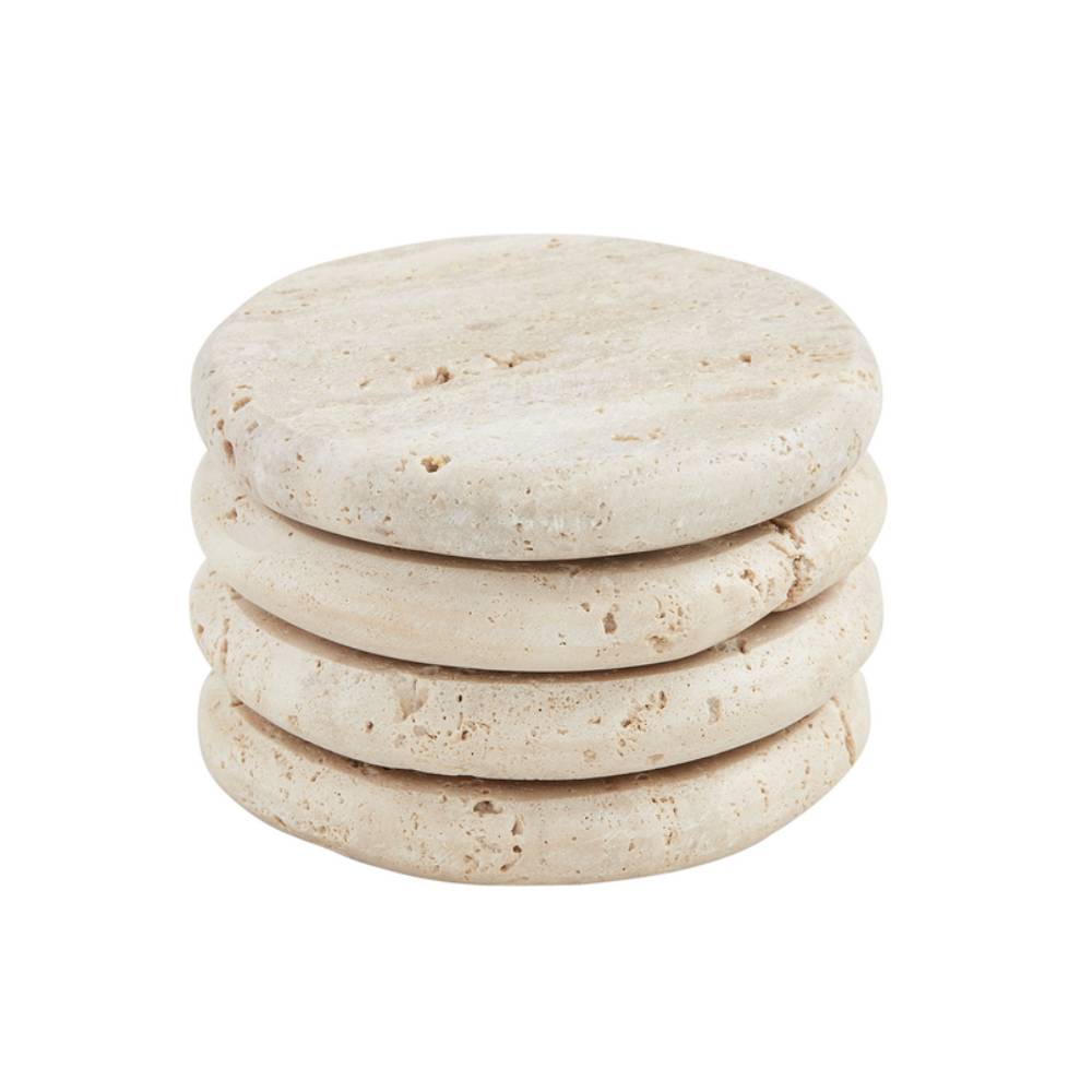 Mud Pie Travertine Coasters - Cream HOME & GIFTS - Gifts Mud Pie