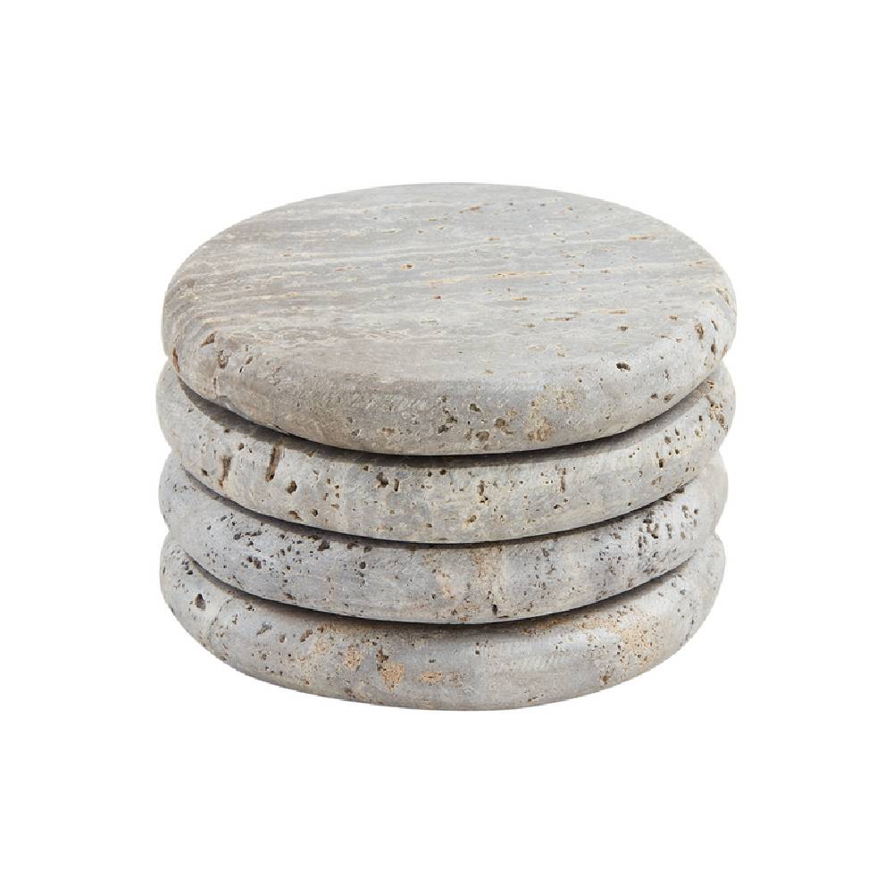 Mud Pie Travertine Coasters - Gray HOME & GIFTS - Gifts Mud Pie