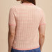 * Striped Lace Knit Sweater - Peach - FINAL SALE WOMEN - Clothing - Tops - Short Sleeved Listicle