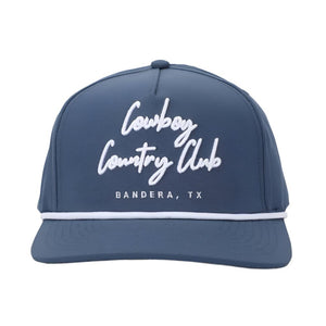 Cursive Roped Hat - Navy HATS - BASEBALL CAPS Cowboy Country Club