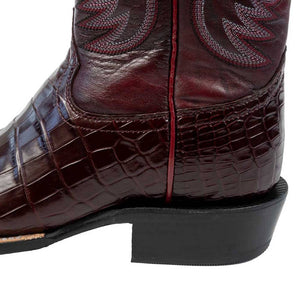 R. Watson Men's Merlot Nile Crocodile Boot- FINAL SALE MEN - Footwear - Exotic Western Boots R Watson   