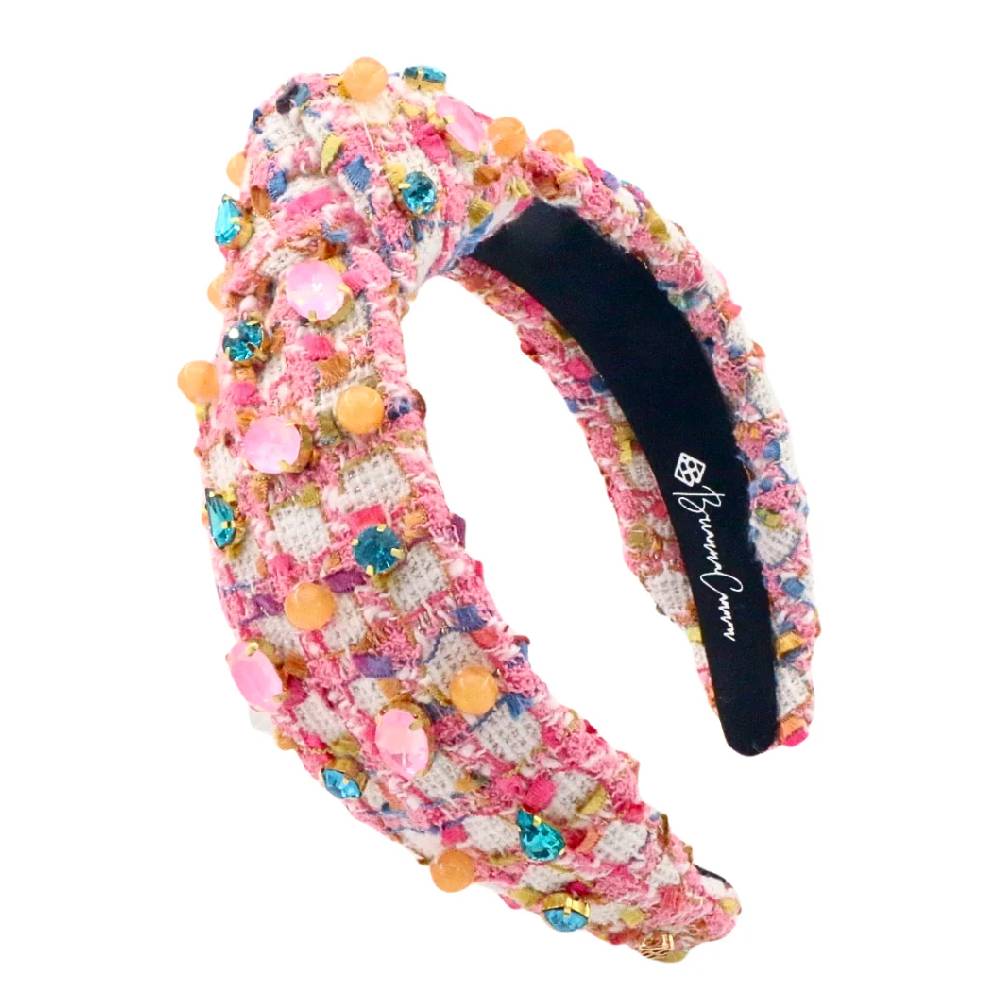 Bubblegum Tweed Crystal Headband WOMEN - Accessories - Hair Accessories Brianna Cannon