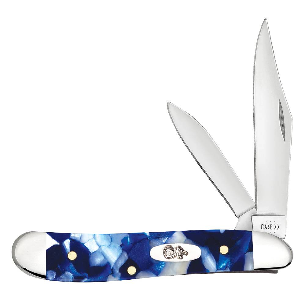 Case Peanut - Blue Crackle Kirinite Knives - Knives W.R. Case   