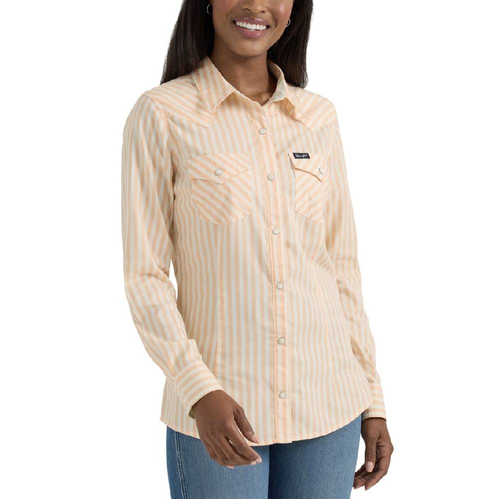 Wrangler Women's Retro Striped Dress Shirt