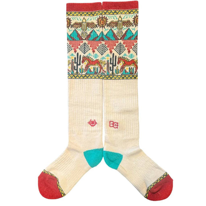 Lucky Chuck Bad Cowgirl Co Ranch Runner Performance Crew Socks