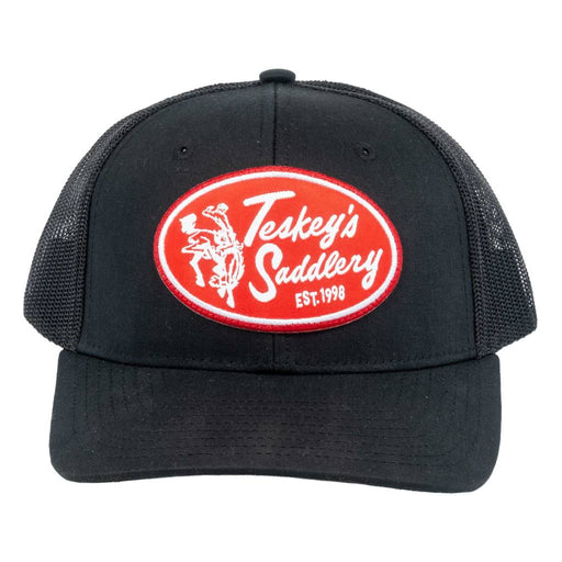 Teskey's Saddlery Youth Retro Oval Patch Cap - Solid Black TESKEY'S GEAR - Baseball Caps Teskey's