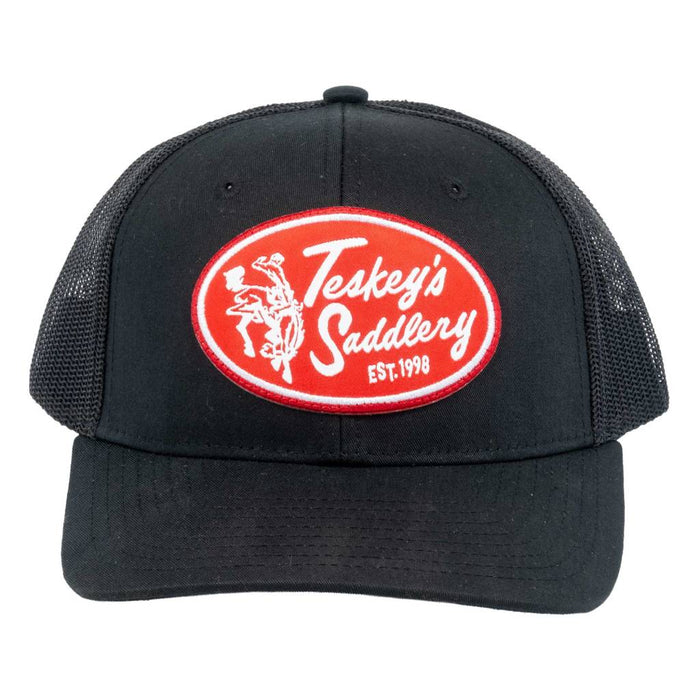 Teskey's Saddlery Youth Retro Oval Patch Cap - Solid Black TESKEY'S GEAR - Baseball Caps Teskey's