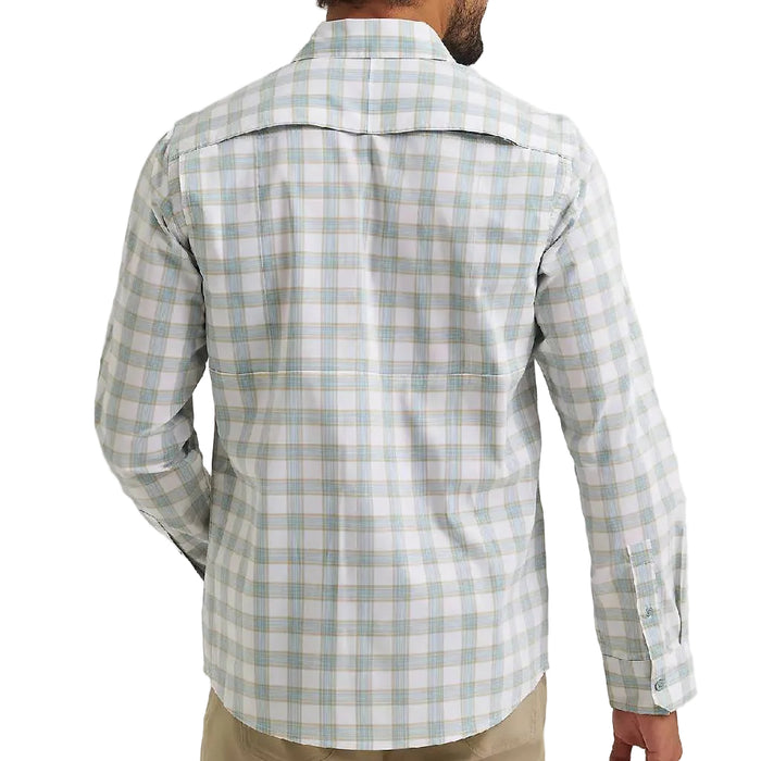 Wrangler Men's All Terrain Gear Hike to Fish White Check Shirt MEN - Clothing - Shirts - Long Sleeve Wrangler