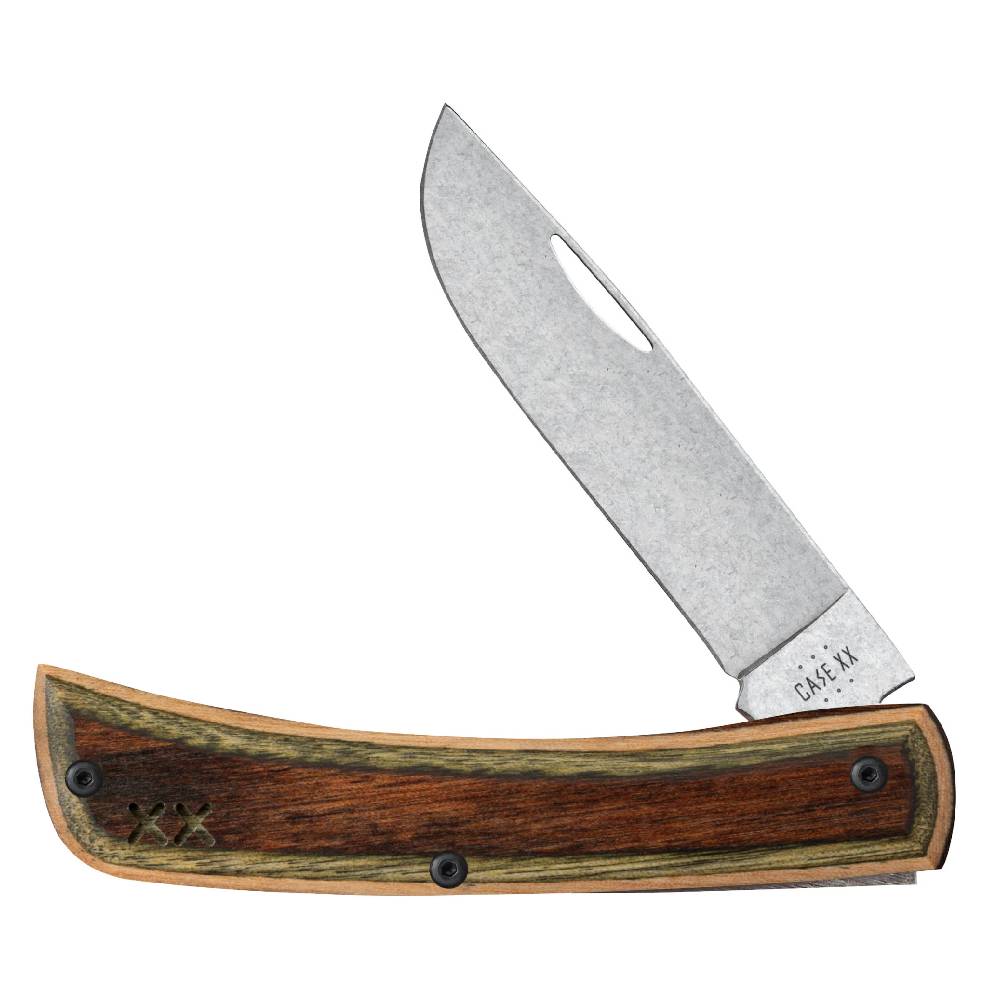 Case Crossroads Smooth Brown/Green Wood XR Sod Buster Jr Knives - Knives W.R. Case