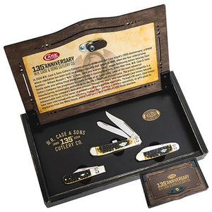 Case 135th Anniversary Olive Green Bone Rogers Jig Set Knives - Knives W.R. Case   