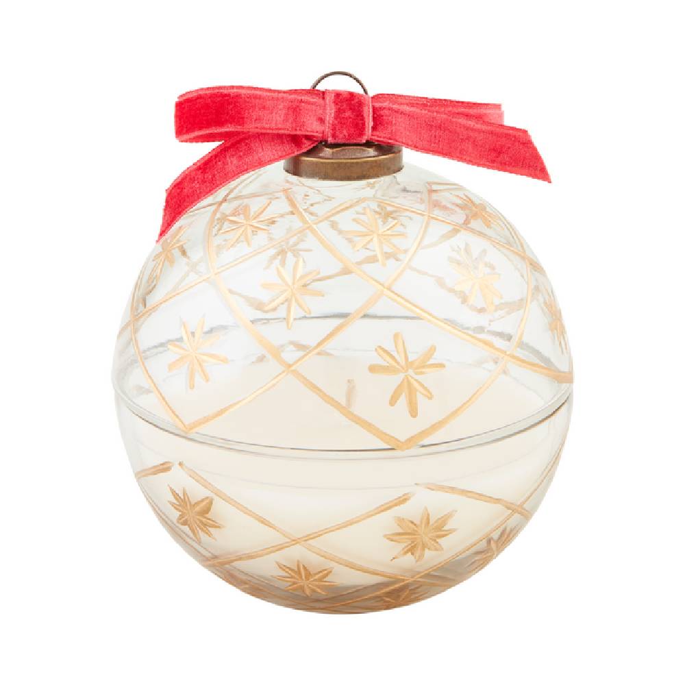 Mud Pie Clear Glass Ornament Candle - Smoked Cedar HOME & GIFTS - Home Decor - Candles + Diffuser Mud Pie