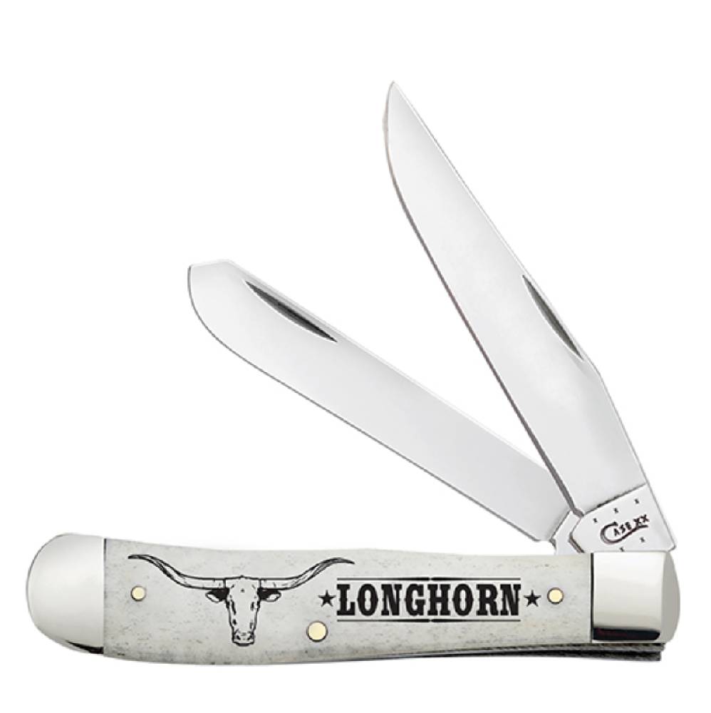 Case Longhorn Smooth Natural Bone Trapper Knives - Knives W.R. Case   