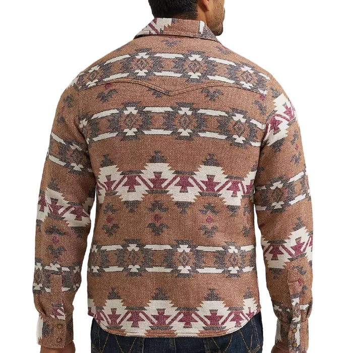 Wrangler Men's Western Retro Jacquard Snap Shirt