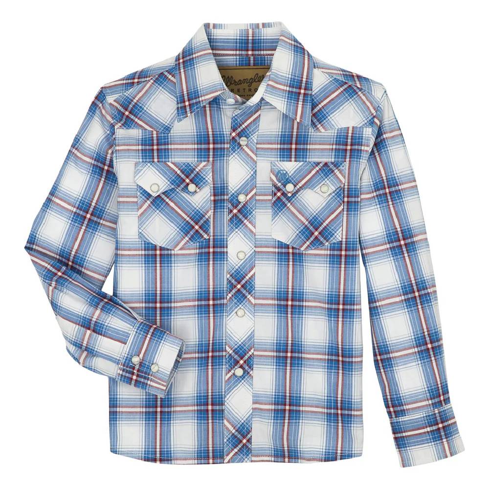 Wrangler Boy's Plaid Retro Western Shirt KIDS - Boys - Clothing - Shirts - Long Sleeve Shirts Wrangler