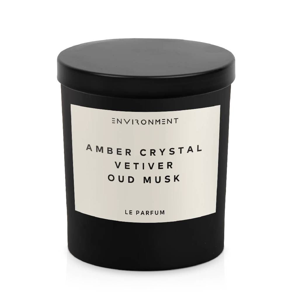 Environment Amber Crystal Vetiver Oud Musk Candle 8oz HOME & GIFTS - Home Decor - Candles + Diffusers Environment