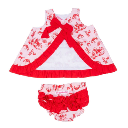Ruffle Butts Western Trail Baby Girl's Top Bloomer Pink Set KIDS - Baby - Baby Girl Clothing Ruffle Butts/Rugged Butts