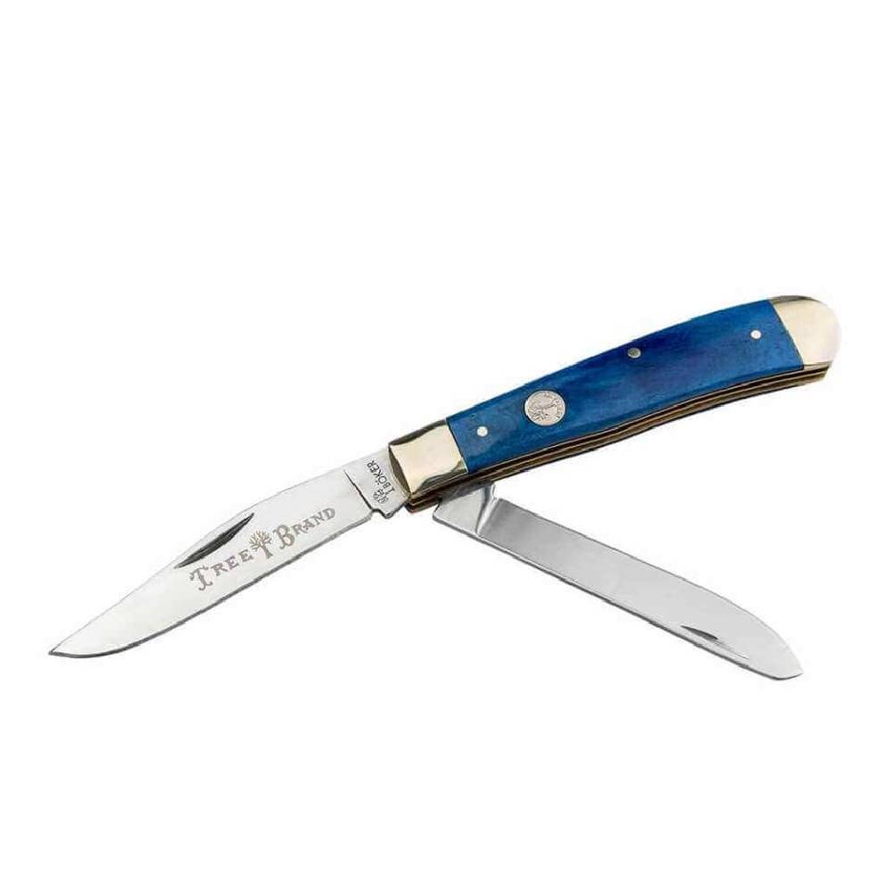 BOKER Traditional Series 2.0 Trapper Smooth Blue Bone Knives Boker