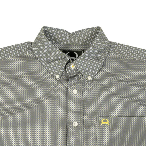 Cinch Men's Arenaflex Geo Grey Button Down Shirt MEN - Clothing - Shirts - Short Sleeve Cinch