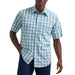 Wrangler Men's Western Turquoise Plaid Snap Shirt MEN - Clothing - Shirts - Short Sleeve Wrangler