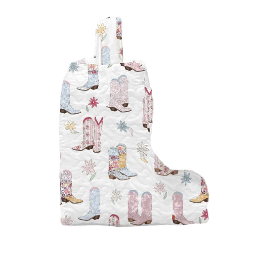 Daisy Boots Patchwork White Quilted Boot Bag ACCESSORIES - Luggage & Travel Ida Mae Home
