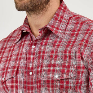 Wrangler Men's Wrinkle Resistant Plaid Shirt MEN - Clothing - Shirts - Short Sleeve Wrangler