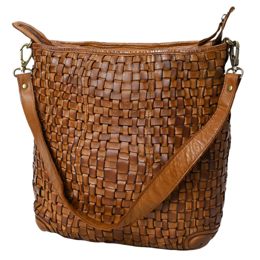 Spaghetti Western Basketweave Hobo Bag