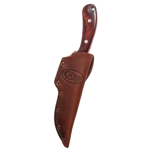 Case Rosewood Ridgeback Wood Hunter w/Leather Sheath Knives W.R. Case