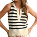 Marine Stitch Knitted Top - Navy - FINAL SALE WOMEN - Clothing - Tops - Sleeveless Miou Muse