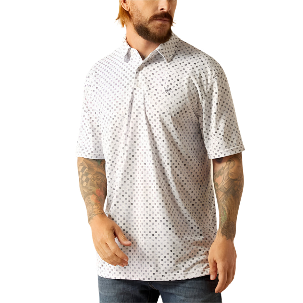 Ariat Men's Geo Print Tek Polo MEN - Clothing - Shirts - Short Sleeve Ariat Clothing