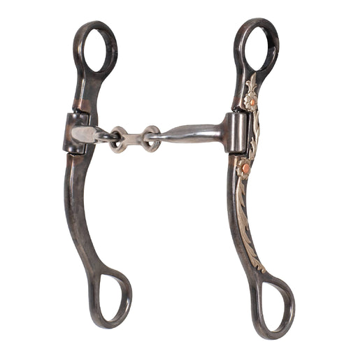 Classic Equine BitLogic 7-1/2" Shank Blued Iron Dogbone Bit Tack - Bits Classic Equine