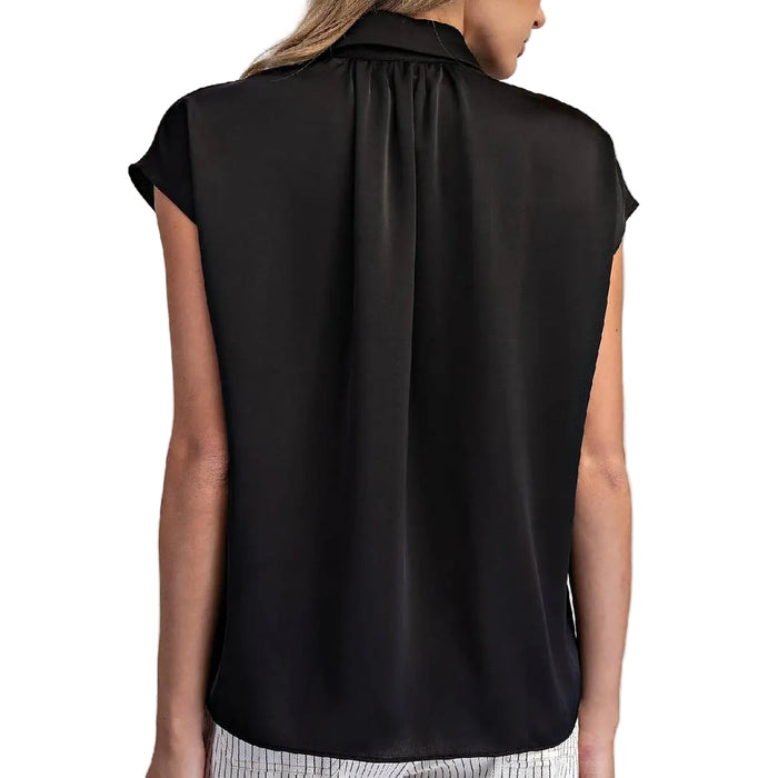 Black Cap Sleeve Top