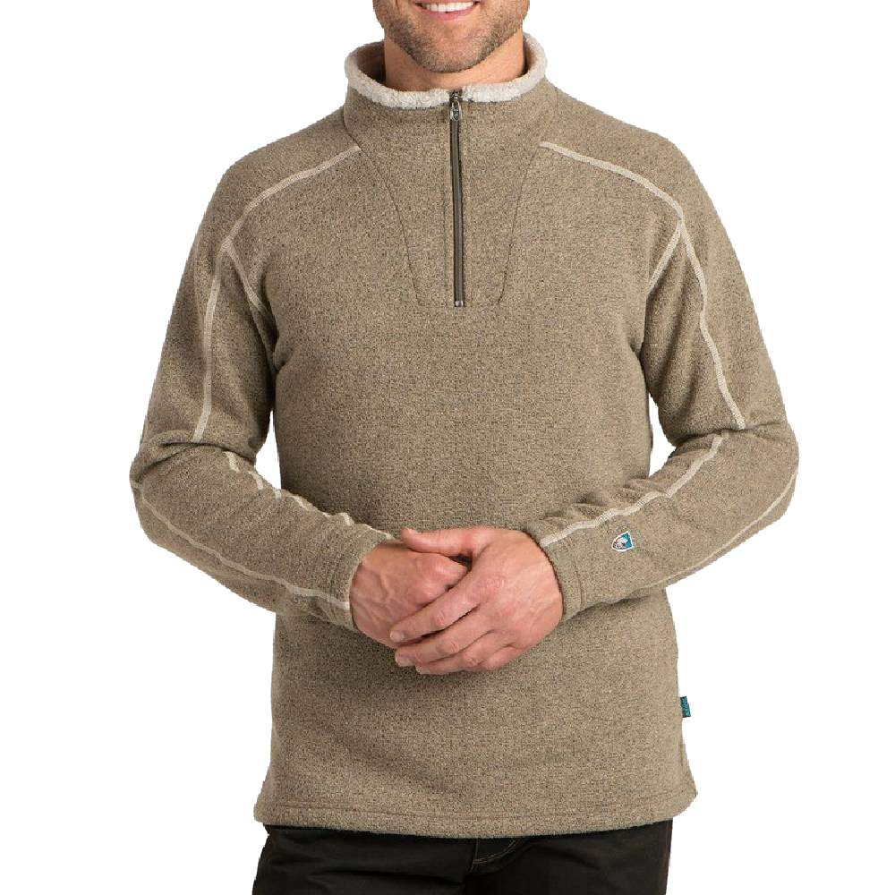 Kuhl Europa Tan 1/4 Zip Fleece fashion Long Sleeve Warm Comfortable Pullover Sweater