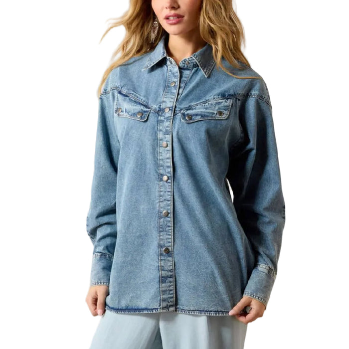Ariat Women's Charleston Denim Shirt WOMEN - Clothing - Tops - Long Sleeved Ariat Clothing