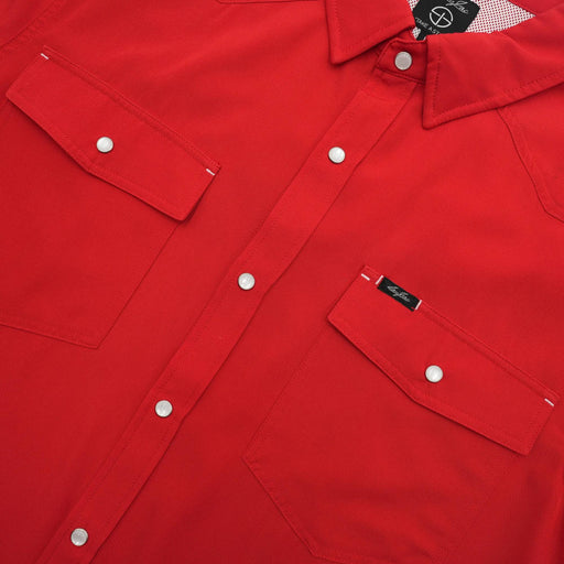 San Jac Red Performance Snap Shirt MEN - Clothing - Shirts - Short Sleeve San Jac Outdoors