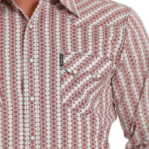 Cinch Men's Geo Print Snap Shirt MEN - Clothing - Shirts - Long Sleeve Shirts Cinch   
