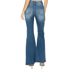 Risen High Rise Front Seam Flare Jeans - FINAL SALE WOMEN - Clothing - Jeans Risen Jeans